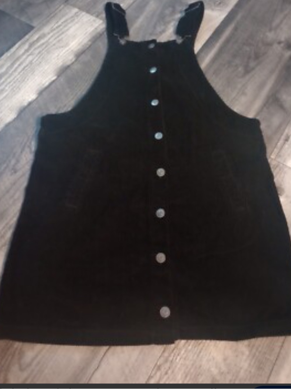 NWT Tinseltown Black corduroy Button-Front Tunic Dress